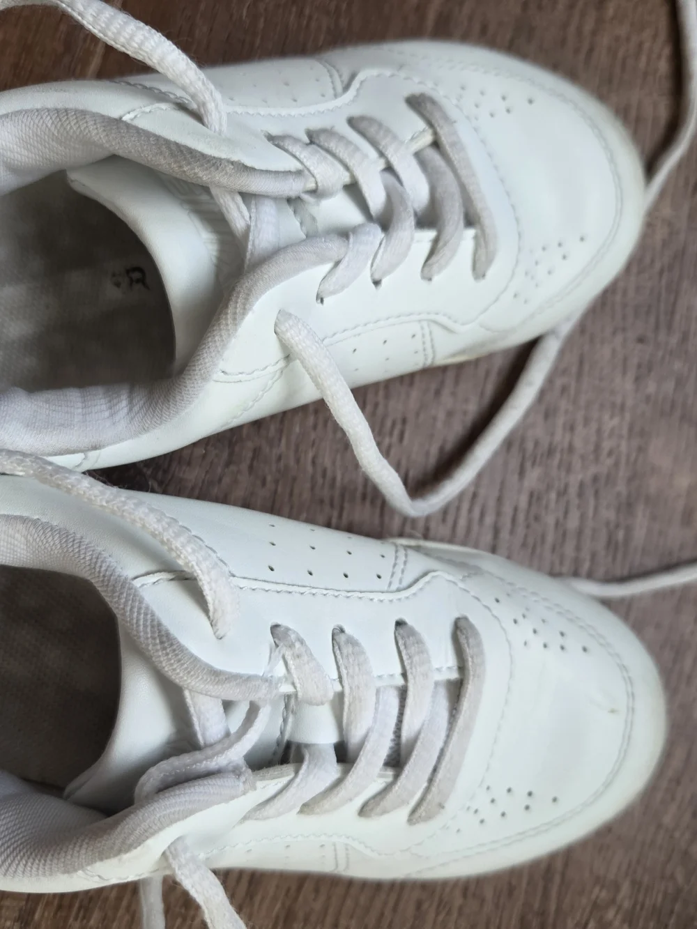 Kids Cheer Shoes-White Lace-Up Sneakers